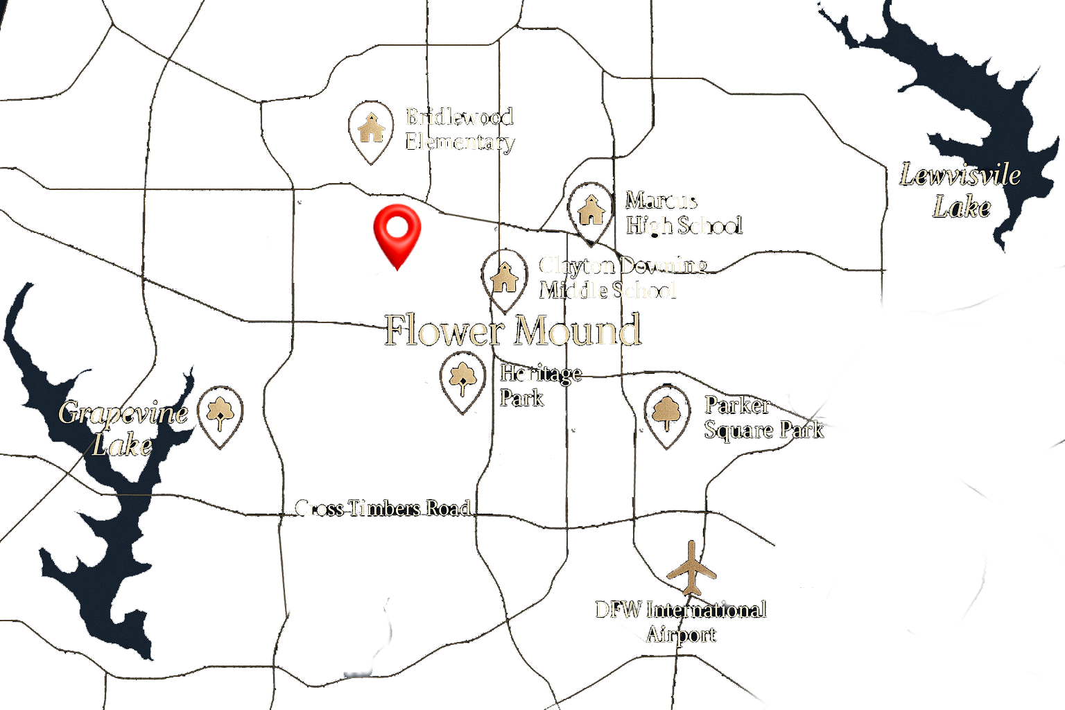 Custom Flower Mound map background